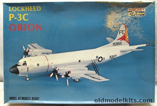 Hasegawa 1/72 Lockheed P-3C / CP-140 Orion RCAF (Canadian) or US Navy VP-19 - With Microscale P-3 Decal #72-235 VP-30 / VP-9 / VP-65 / VX-1 / VP-6, 1147 plastic model kit